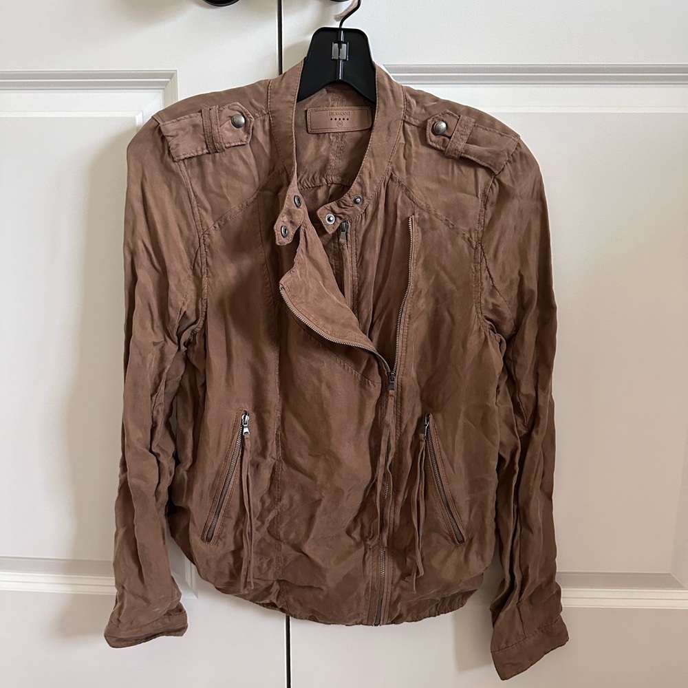Blank NYC WomensTan  Suede Jacket | Size XS